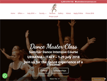 Tablet Screenshot of dancemasterclass.com